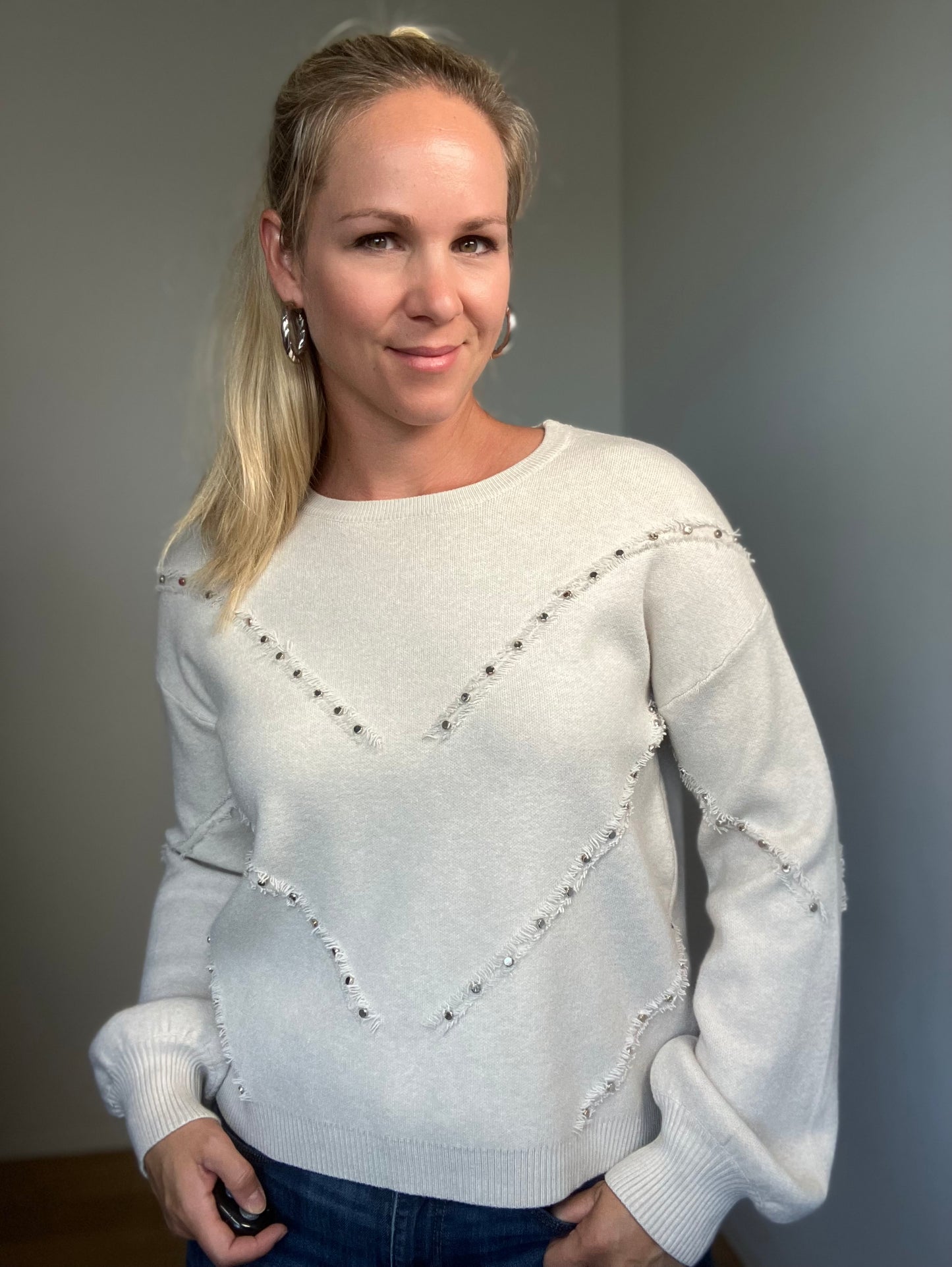 Zachte trui kleine details