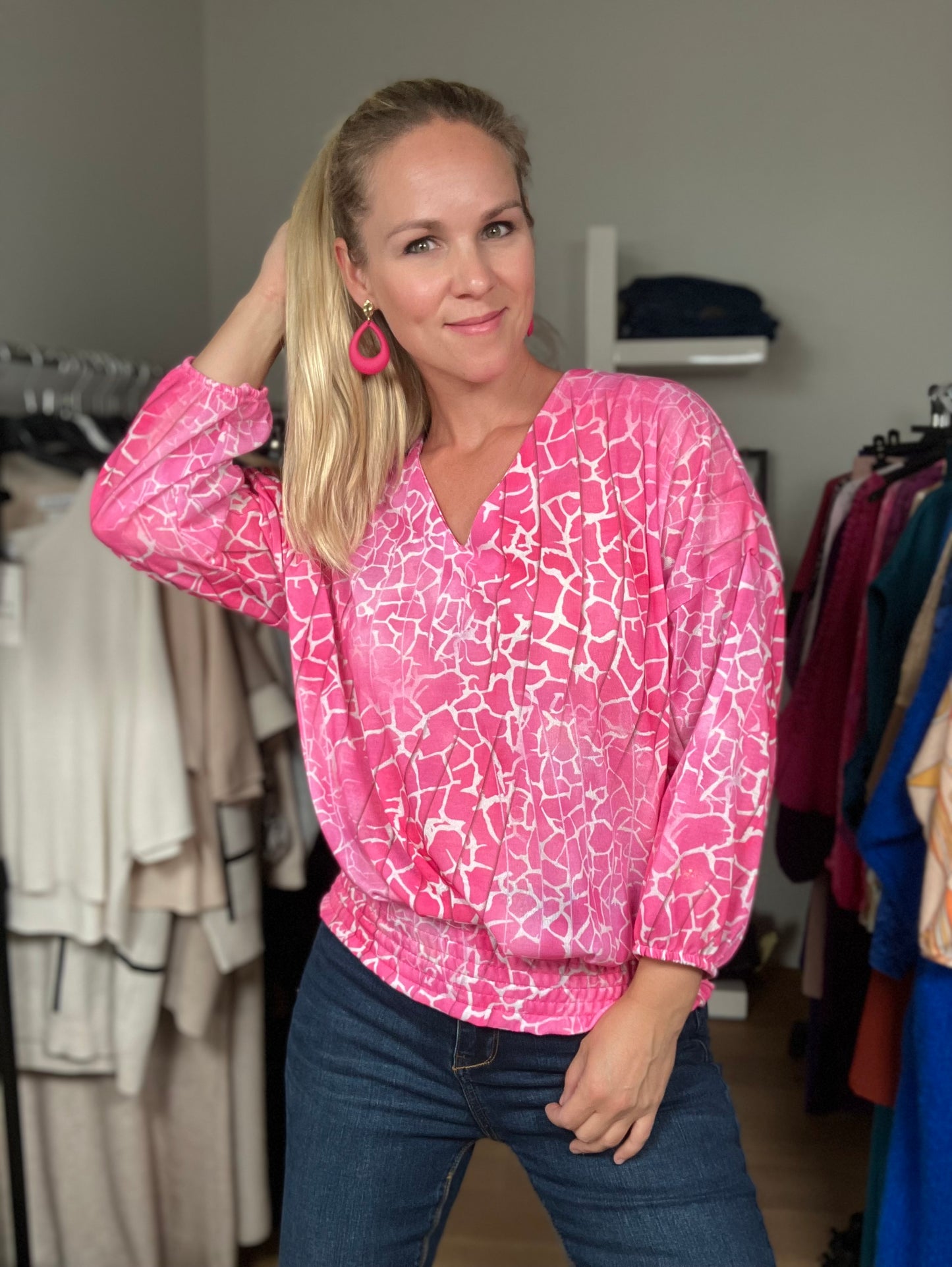 Bloesje fushia print