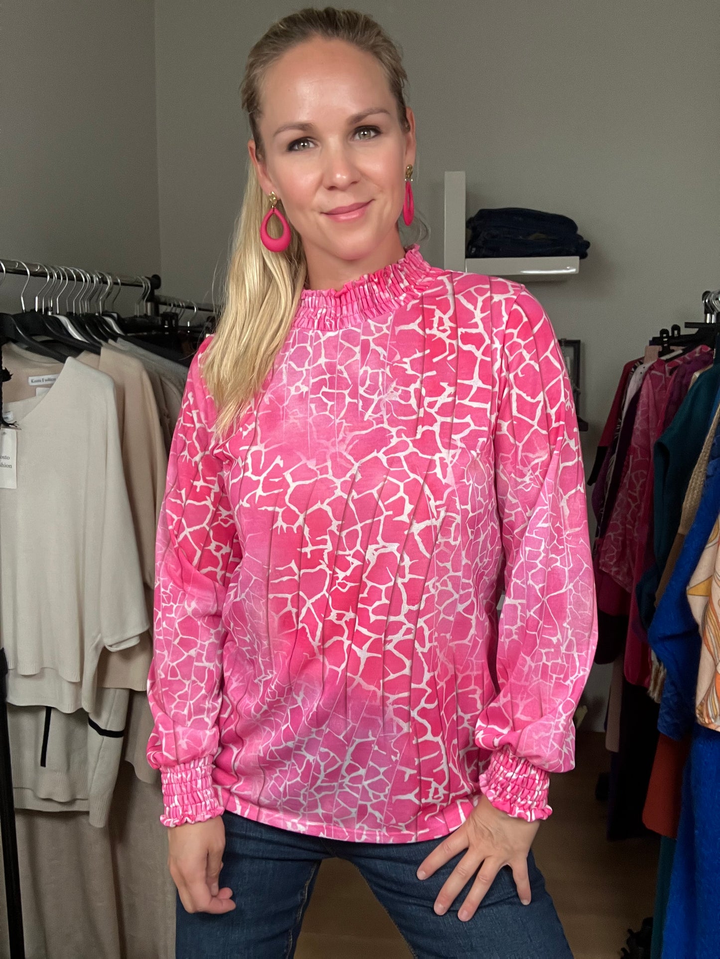Bloesje fushia print