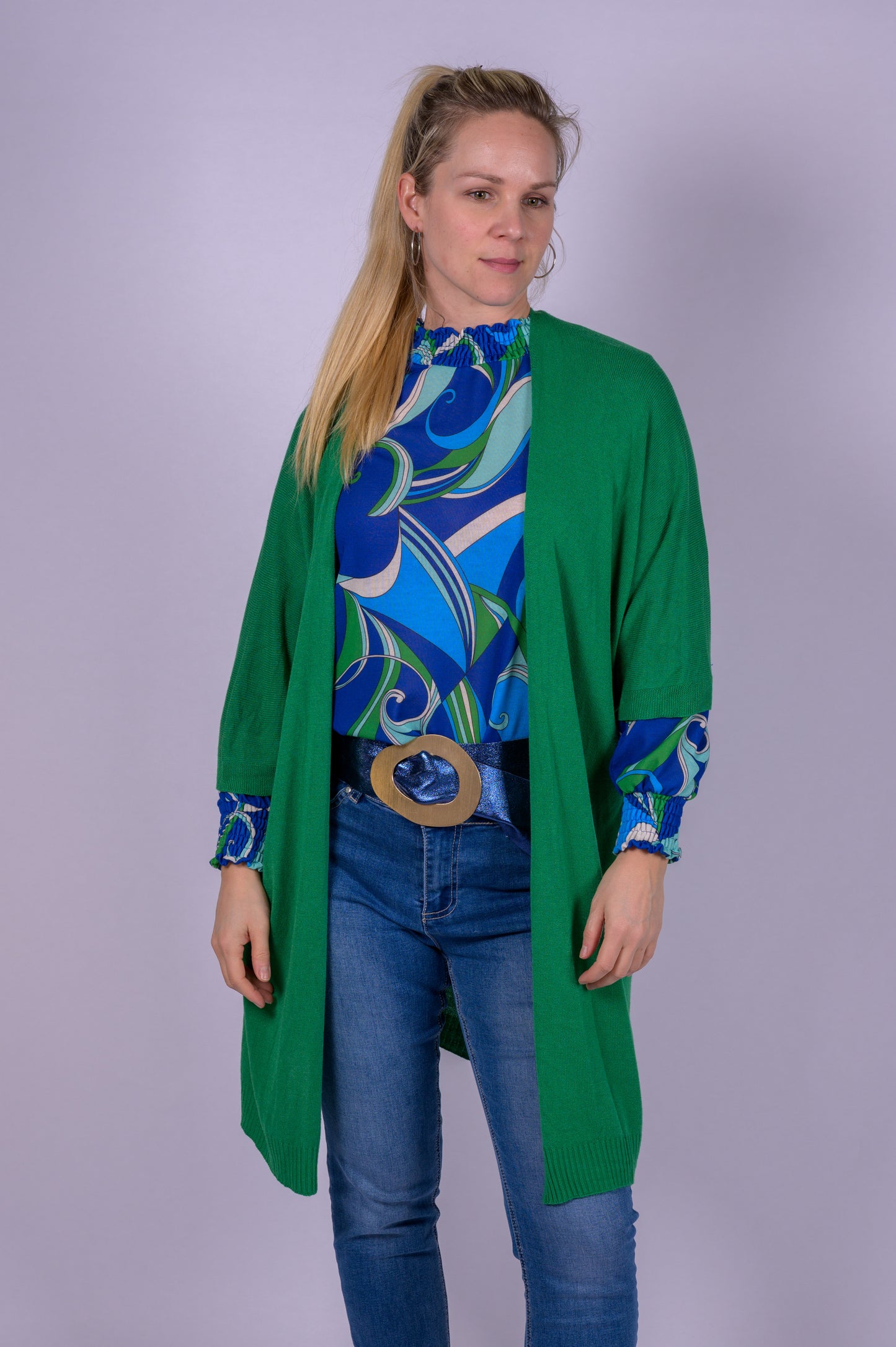 Basic cardigan dijlengte