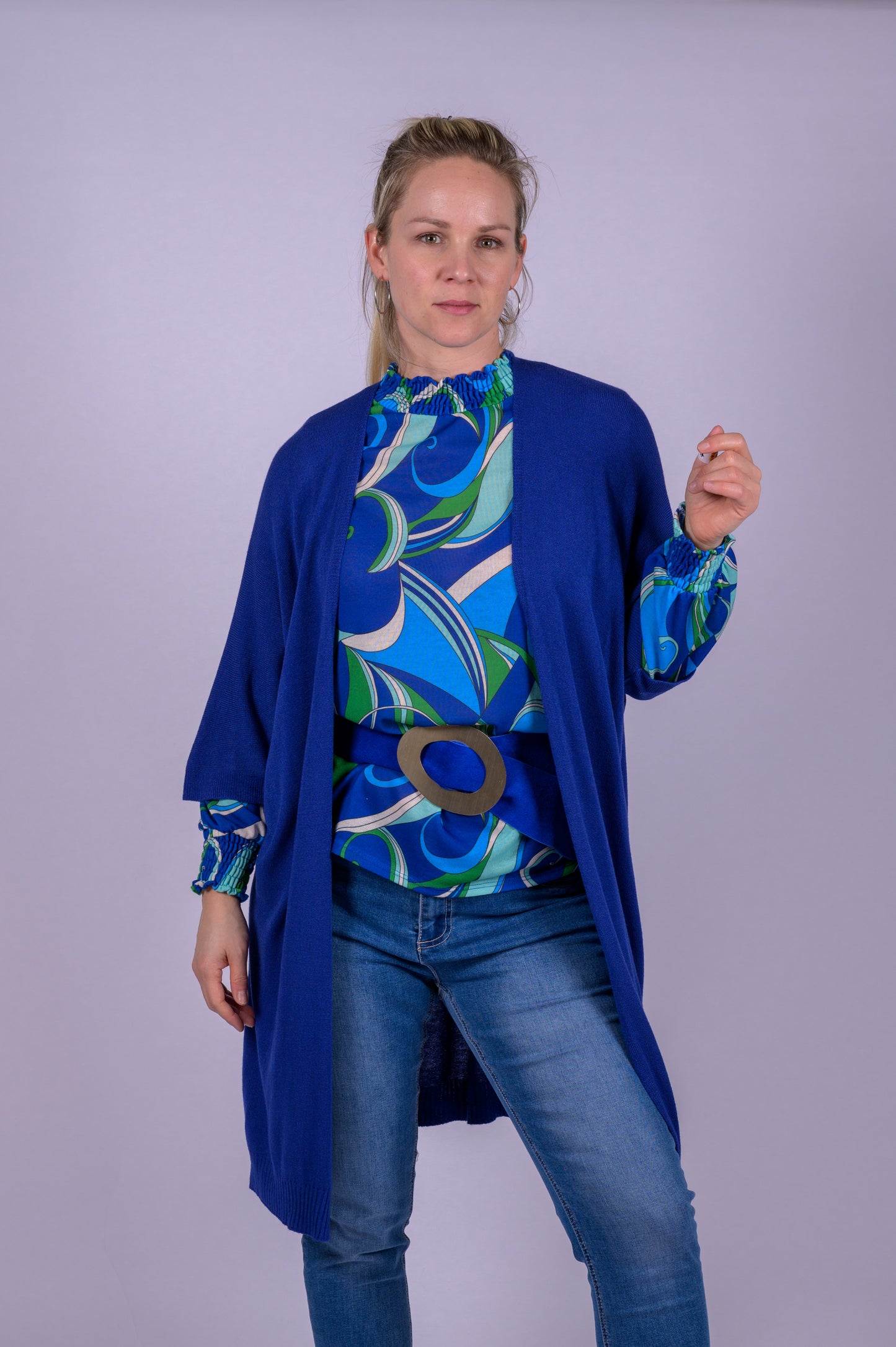 Basic cardigan dijlengte