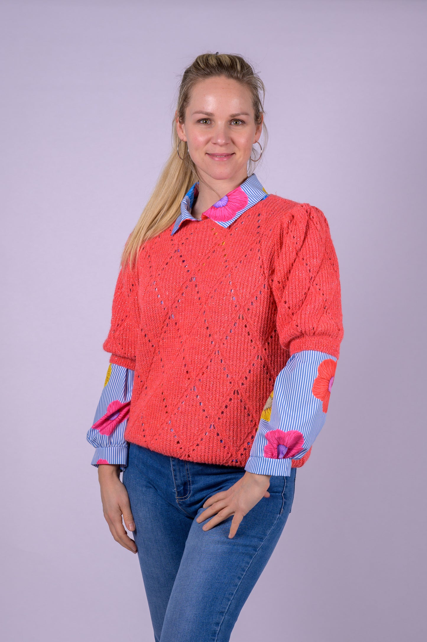 Truitje met halflange pofmouw