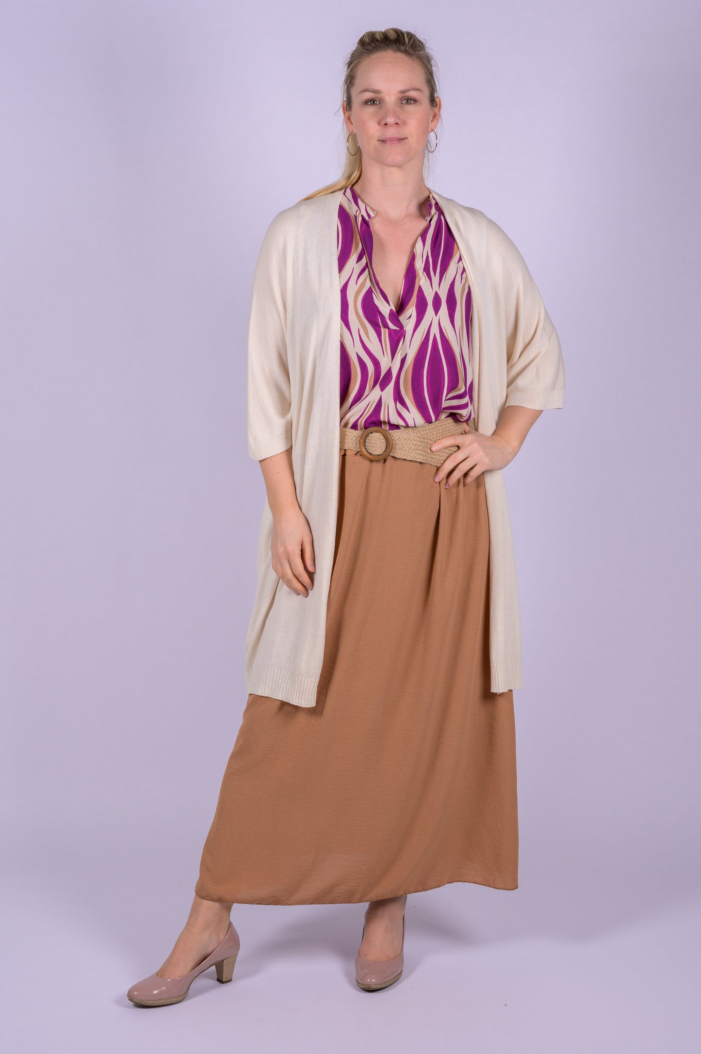 Basic cardigan dijlengte