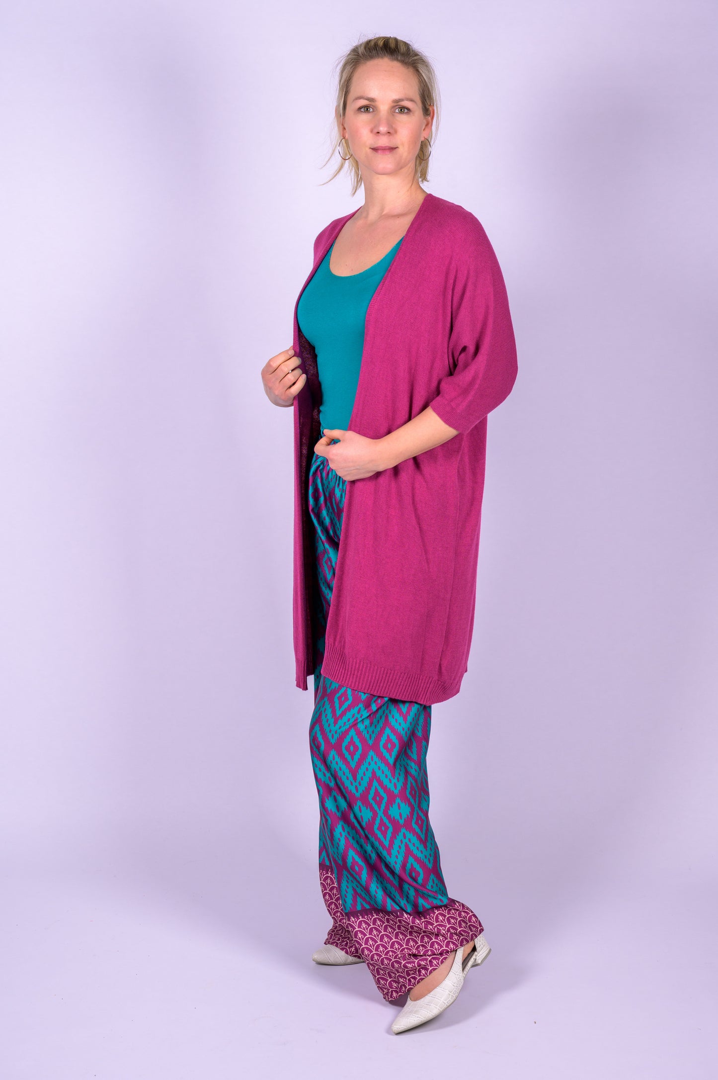 Basic cardigan dijlengte