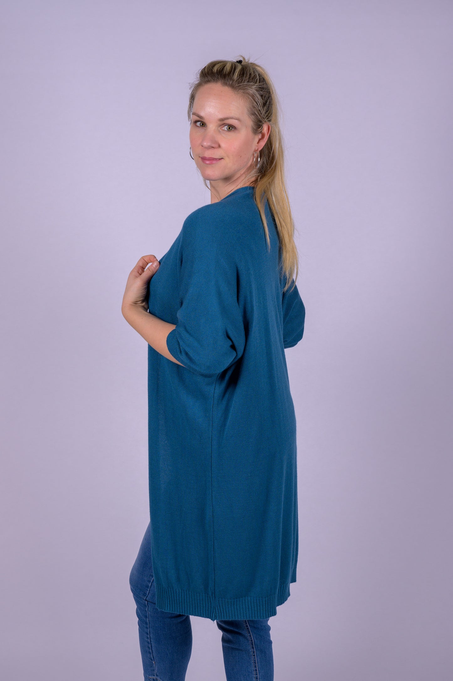 Basic cardigan dijlengte