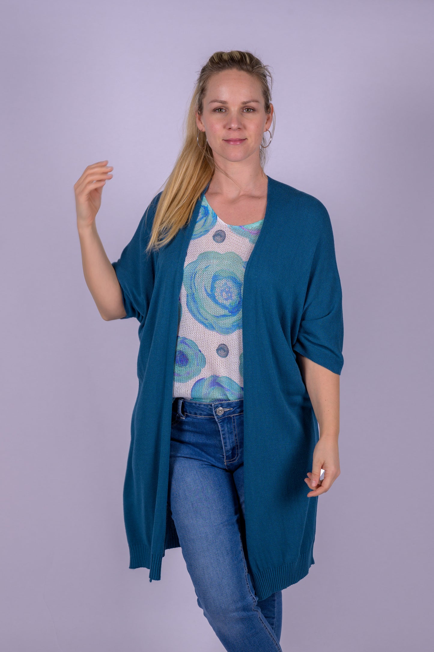 Basic cardigan dijlengte