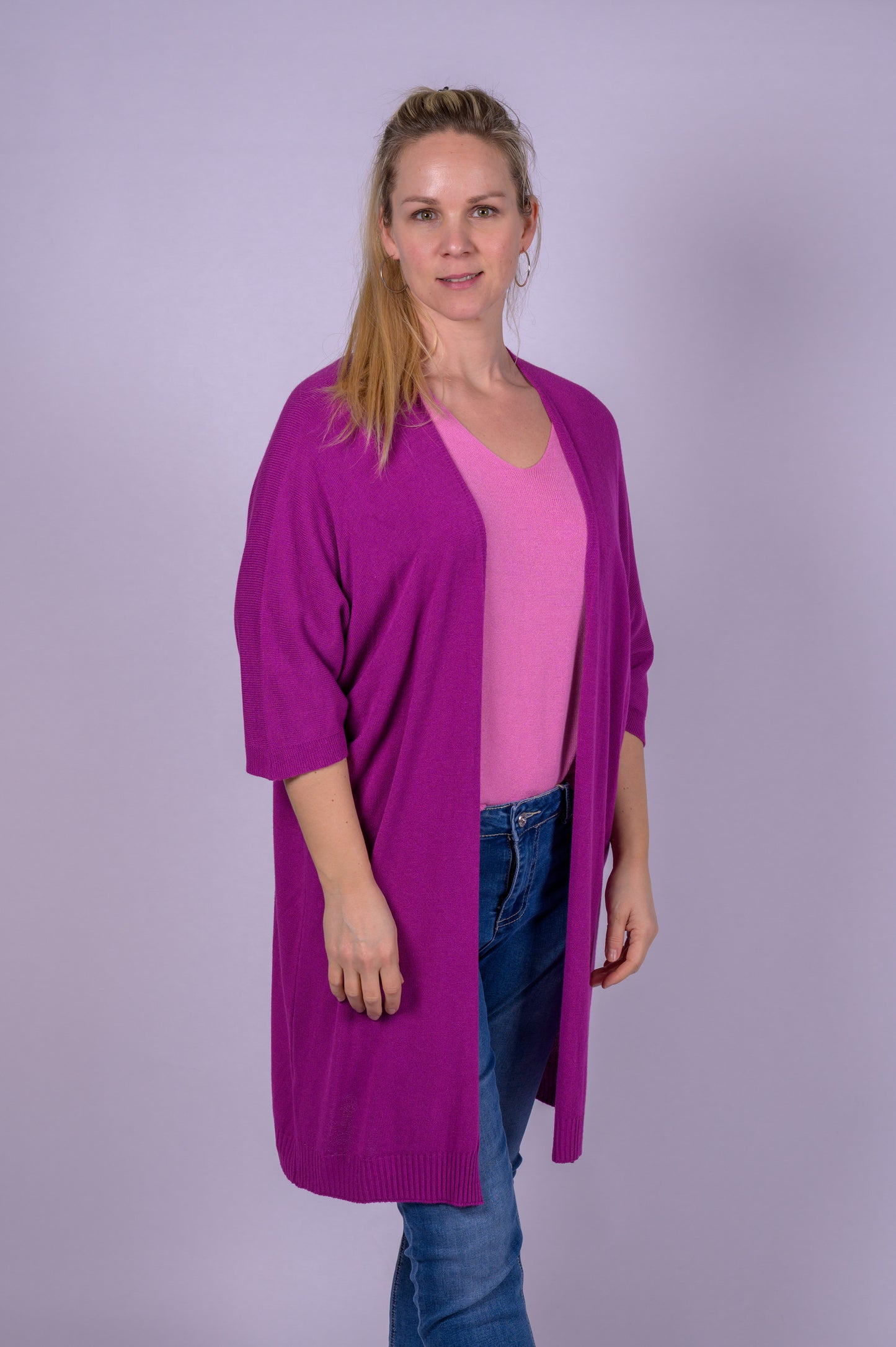 Basic cardigan dijlengte