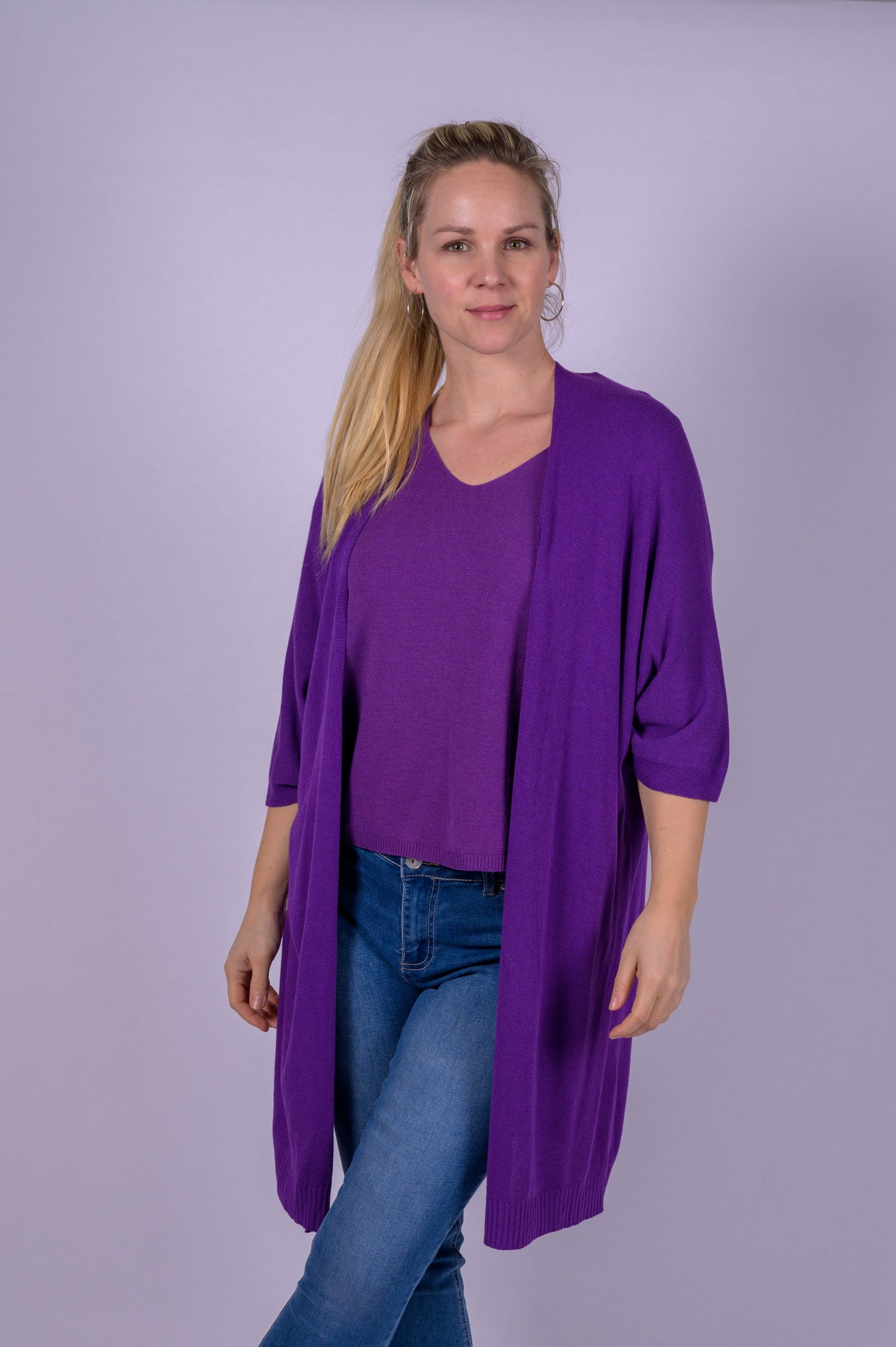 Basic cardigan dijlengte