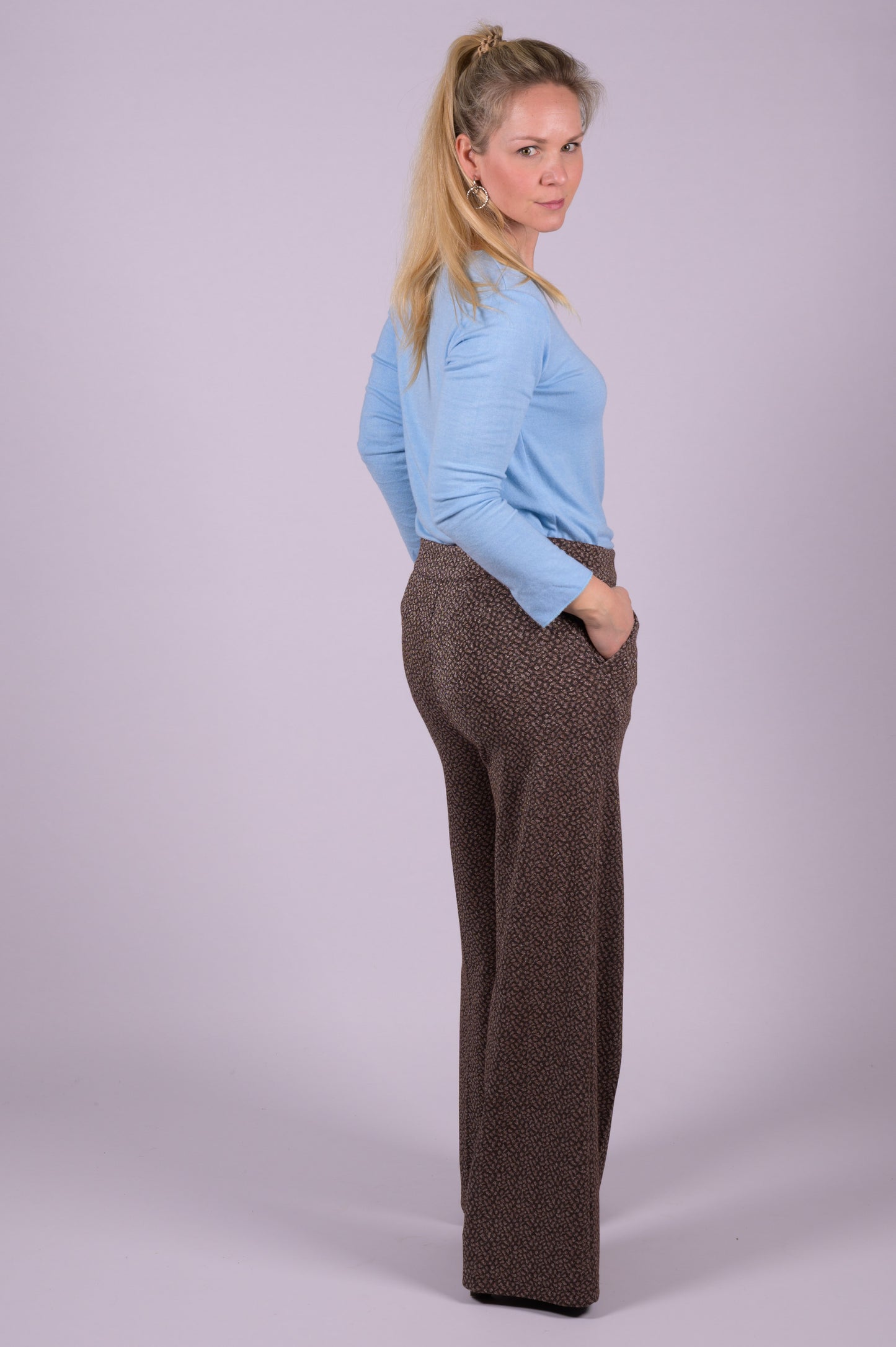 Stijlvolle broek wijde pijpen