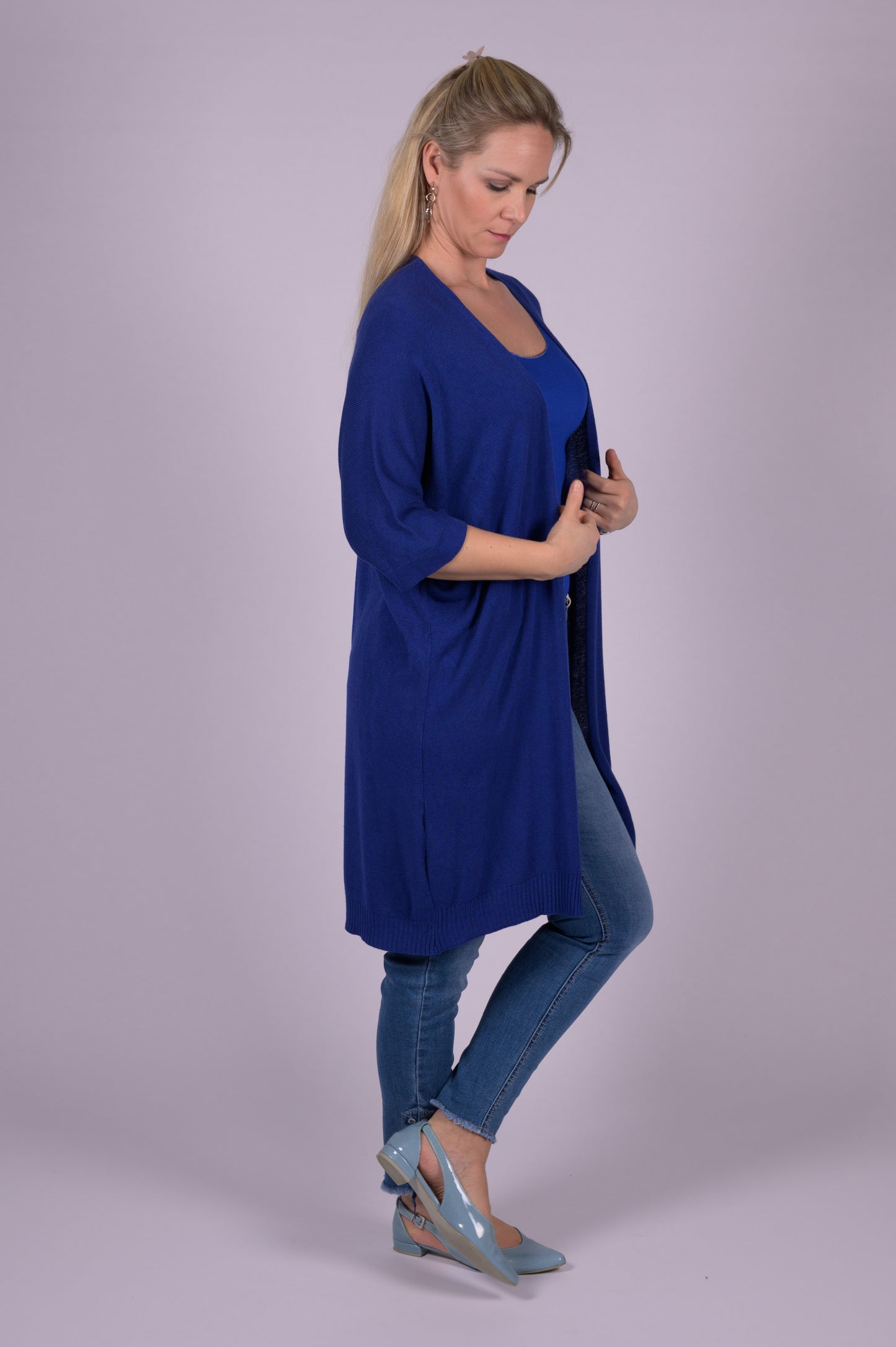 Basic cardigan dijlengte