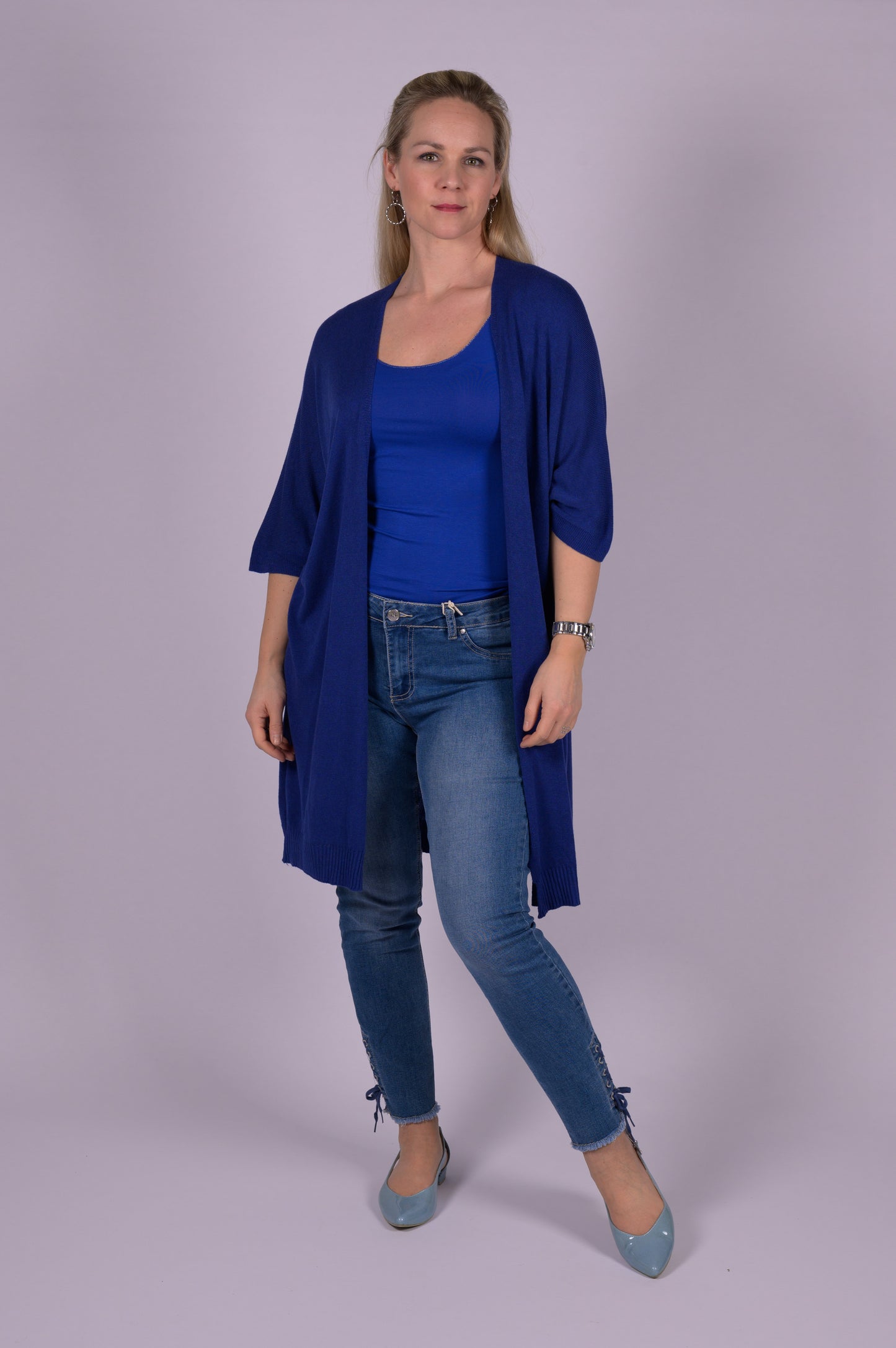 Basic cardigan dijlengte
