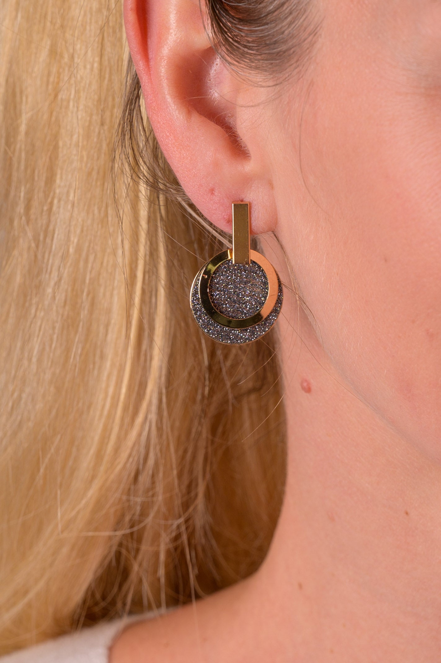 Goud met zilver glitter