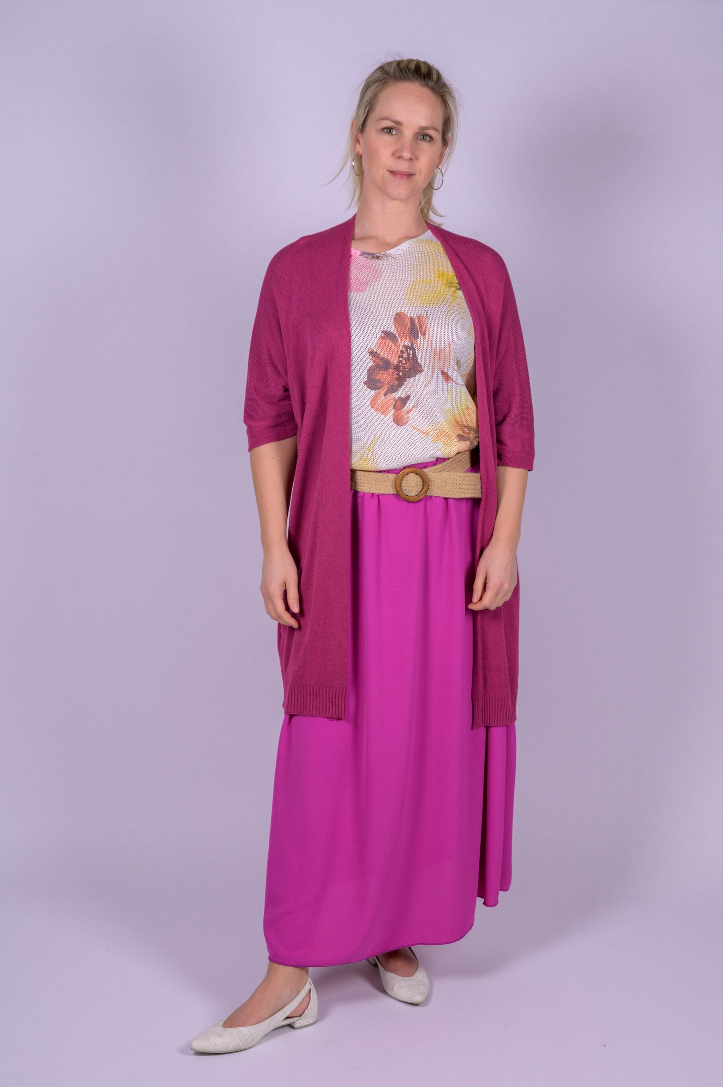 Basic cardigan dijlengte