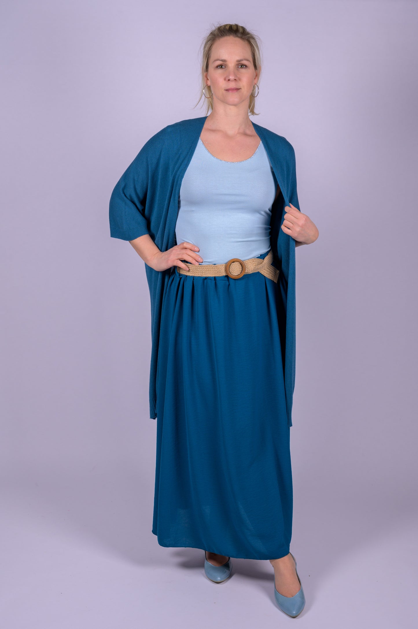 Basic cardigan dijlengte